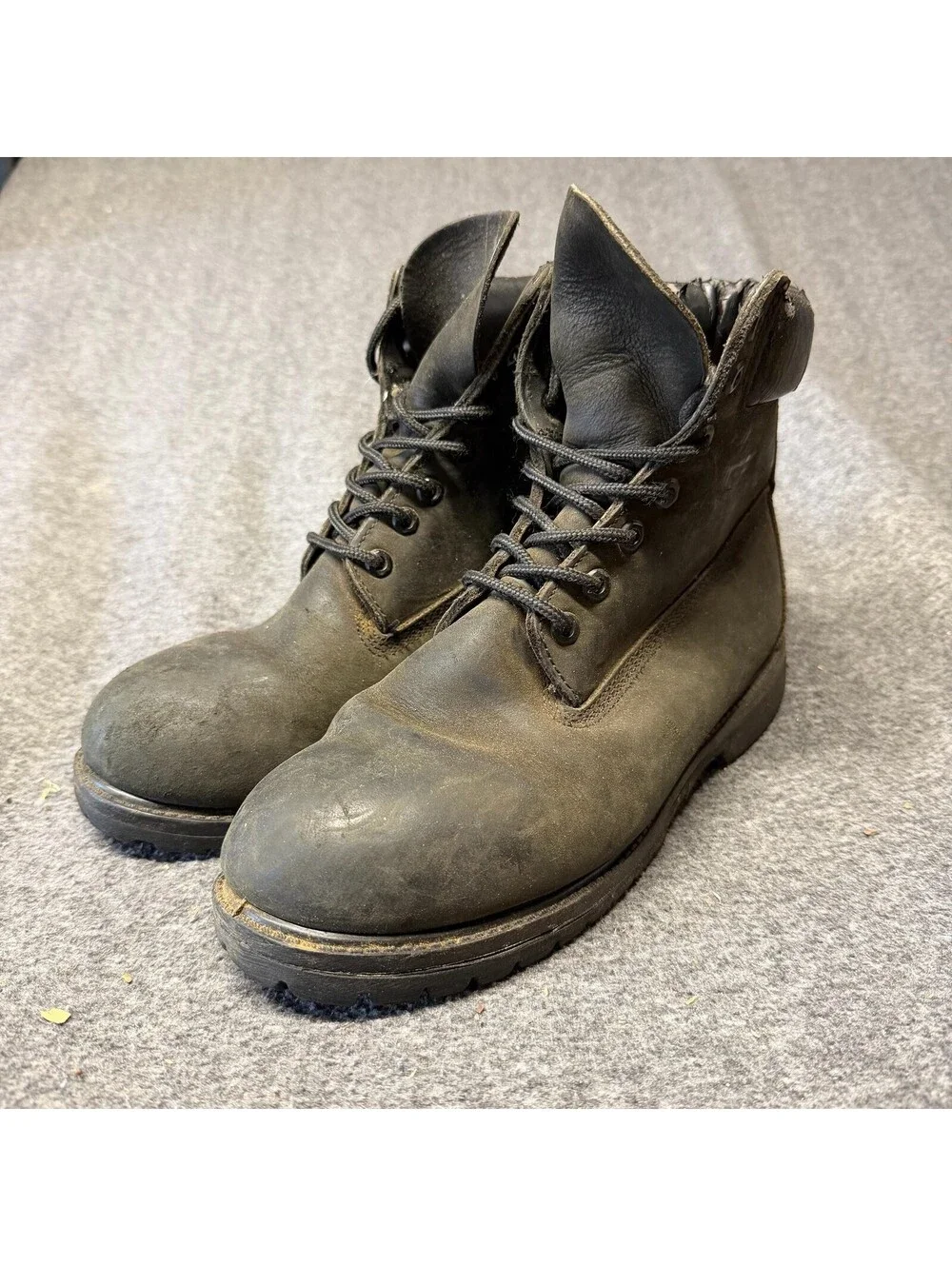 Timberland Work Combat Boots Mens Size 10 Black Nubuck Lace Up Outdoor Casual